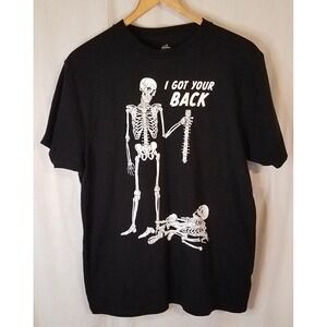 I Got Your Back T‎ Shirt M 38-40 Mens Black Skeleton Halloween
